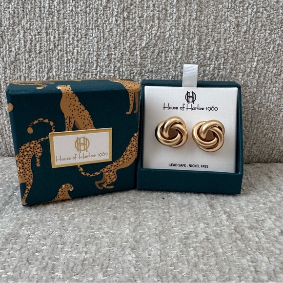 House of Harlow 1960 Jewelry - NEW House of Harlow 1960 Gold Knot Earrings